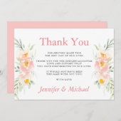 Blossom Peach Wedding Vielen Dank Karten (Vorne/Hinten)