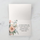 Blossom Personalisierte Muttertags-Grußkarte Karte (Innenseite)