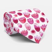 Blossom Pink Wasserfarbe Blume Krawatte (Gerollt)