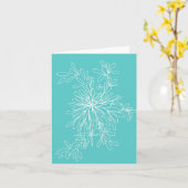 Blossom Pop Aqua-Notecard Karte (Gelbe Blume)