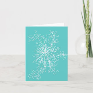 Blossom Pop Aqua-Notecard Karte
