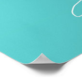 Blossom Pop Aqua Poster (Ecke)