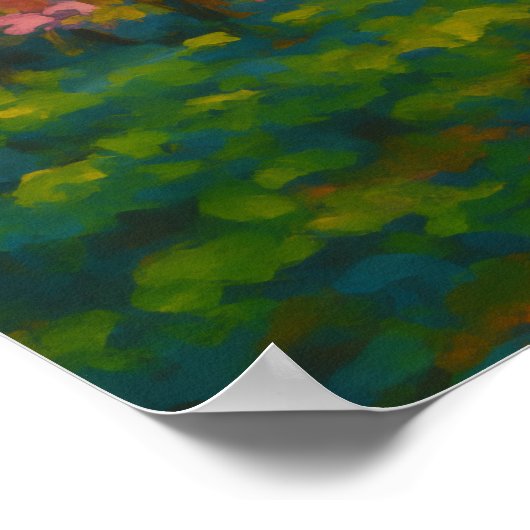 Blossom Radiance - verzauberte Forstkunst Poster (Ecke)