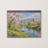 Blossom River Frühlingslandschaft Puzzle (Horizontal)