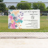 Blossom Rosa Land Blumenfarbe Wir sind offen Banner (Insitu)