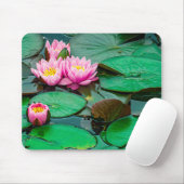 Blossom rosa Lotus auf dem See Mousepad (Mit Mouse)