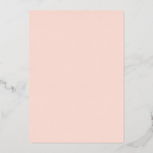 Blossom Rose Gold Fossil Blumenstrauß Brautparty Folieneinladung (Rückseite)