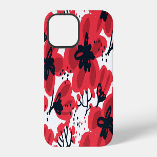 Blossom Rot: Abstraktes handGezeichnet Muster. iPhone 12 Hülle