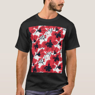 Blossom Rot: Abstraktes handGezeichnet Muster. T-Shirt