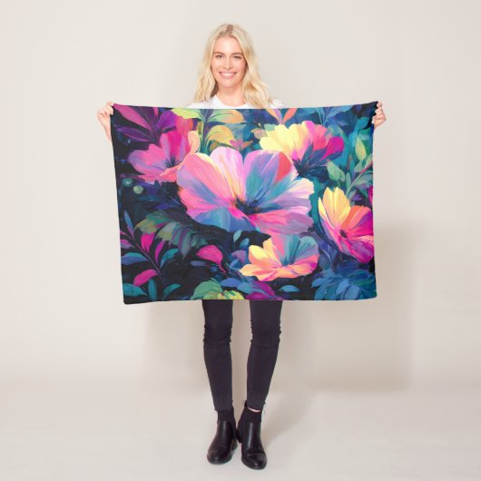 Blossom Rush Spring Blumengarten Fleecedecke (Beispiel)