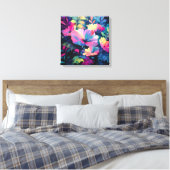 Blossom Rush Spring Blumengarten Leinwanddruck (Insitu (Schlafzimmer))