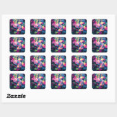 Blossom Rush Spring Blumengarten Quadratischer Aufkleber (Blatt)