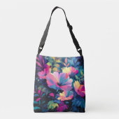 Blossom Rush Spring Blumengarten Tragetaschen Mit Langen Trägern (Rückseite)