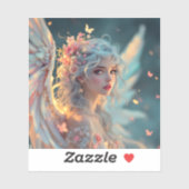 Blossom Seraph - Engel der Frühlingsgraue Aufkleber (Blatt)