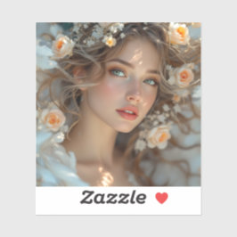 Blossom Seraph - Engel der Frühlingsgraue Aufkleber