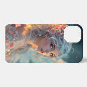 Blossom Seraph - Engel der Frühlingsgraue iPhone Hülle (Rückseite (Horizontal))