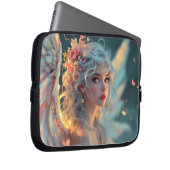 Blossom Seraph - Engel der Frühlingsgraue Laptopschutzhülle (Vorne Rechts)
