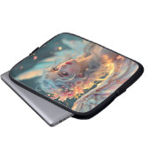 Blossom Seraph - Engel der Frühlingsgraue Laptopschutzhülle (Vorne Knopf)