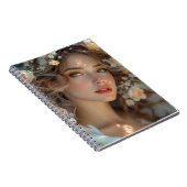 Blossom Seraph - Engel der Frühlingsgraue Notizblock (Rechte Seite)