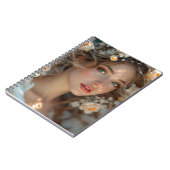 Blossom Seraph - Engel der Frühlingsgraue Notizblock (Linke Seite)