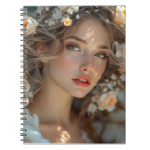 Blossom Seraph - Engel der Frühlingsgraue Notizblock (Vorderseite)