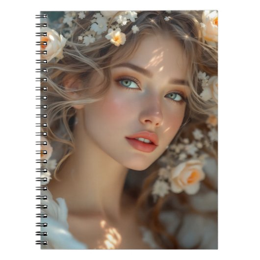 Blossom Seraph - Engel der Frühlingsgraue Notizblock (Vorderseite)