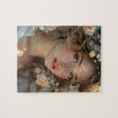 Blossom Seraph - Engel der Frühlingsgraue Puzzle (Horizontal)