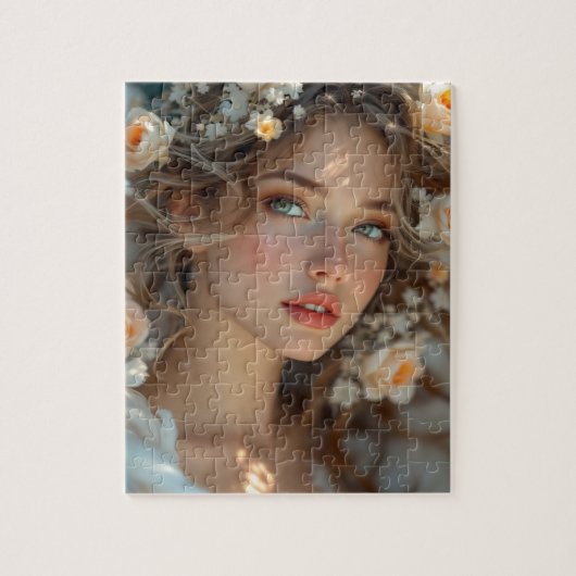 Blossom Seraph - Engel der Frühlingsgraue Puzzle (Vertikal)