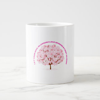Blossom Serenity Rosa Blumenbaum Kunst Jumbo-Tasse