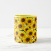 Blossom Sonnenblumen Zweifarbige Tasse (Mittel)