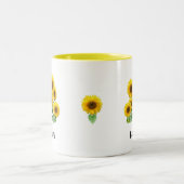 Blossom Sonnenblumen Zweifarbige Tasse (Mittel)