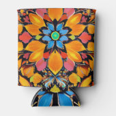 Blossom-Strahlung: Eine farbenfrohe Aquarelle-Sonn Dosenkühler (Vorderseite)