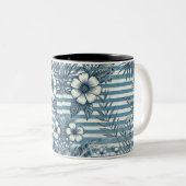 Blossom Streifen Design Kaffeemaschine Tasse (VorderseiteRechts)