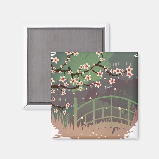 Blossom Sundown Magnet (Vorderseite/Rückseite)