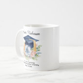 🎓Blossom & Tassel Abschlussbecher Kaffeetasse (Vorderseite Links)