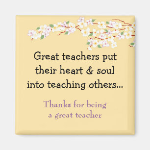 Blossom Teacher Sprichwort Magnet