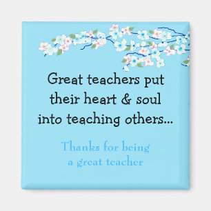 Blossom Teacher Sprichwort Magnet