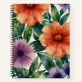 Blossom-Themed Spiral-Notebook Notizblock
