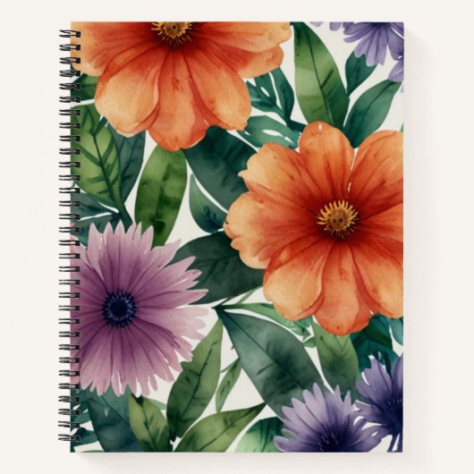 Blossom-Themed Spiral-Notebook Notizblock (Vorderseite)