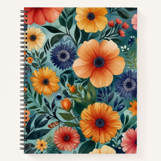 Blossom-Themed Spiral-Notebook Notizblock (Vorderseite)