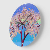 Blossom Tree Große Wanduhr (Winkel)