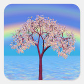 Blossom Tree Quadratischer Aufkleber (Vorderseite)