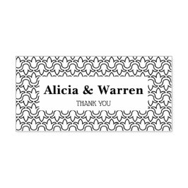 Blossom tulip floral frame paar Namen danke Permastempel