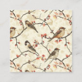 Blossom und Song Quadratische Visitenkarte (Rückseite)