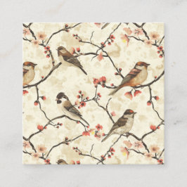 Blossom und Song Quadratische Visitenkarte