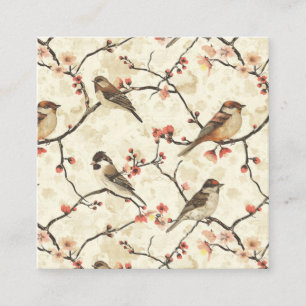 Blossom und Song Quadratische Visitenkarte