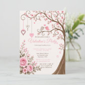 Blossom Valentinsfeier Einladung (Stehend Vorderseite)