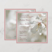 Blossom Wedding Pale Cherry Einladung (Vorne/Hinten)