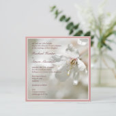 Blossom Wedding Pale Cherry Einladung (Stehend Vorderseite)