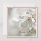 Blossom Wedding Pale Cherry Einladung (Rückseite)